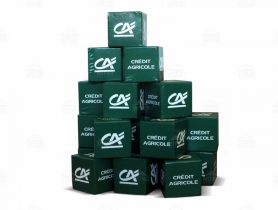 Advertising Cubes Credit Agricole