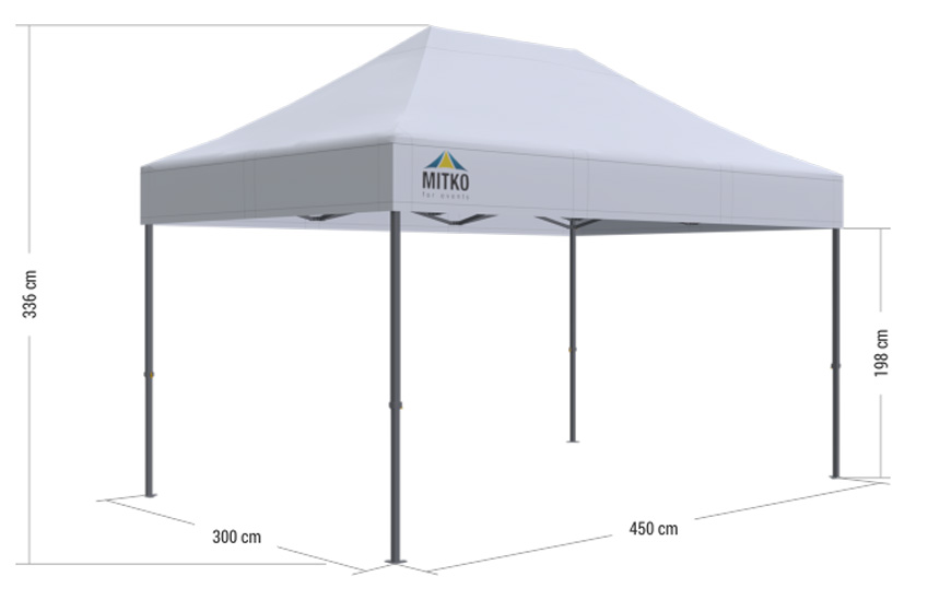 Pop-up tent 3x4,5